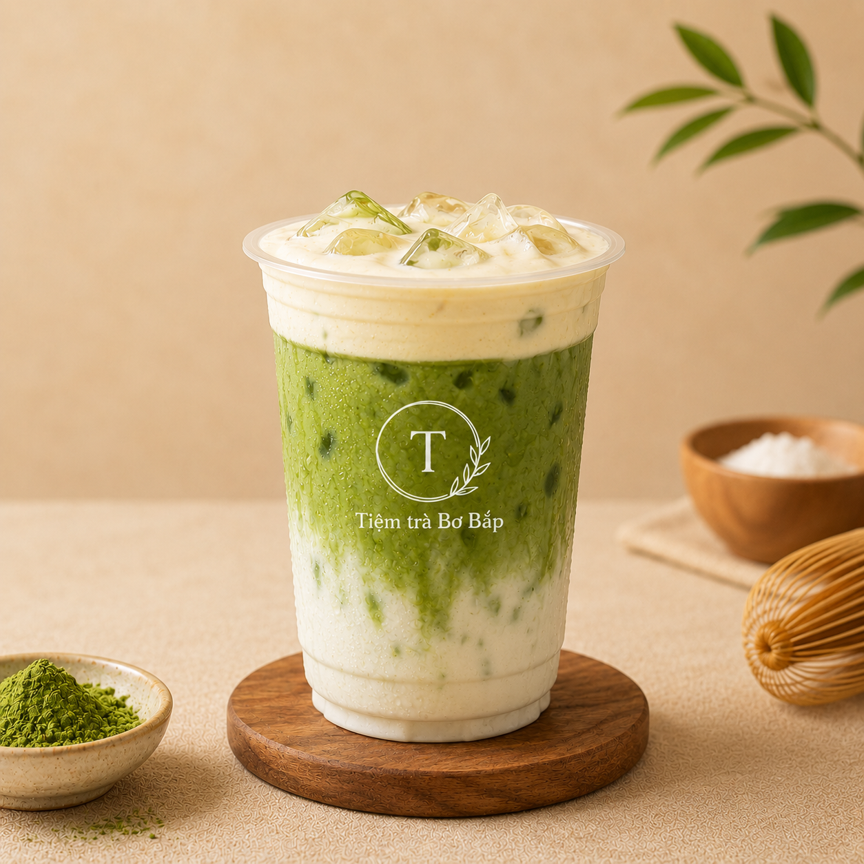 Matcha latte kem muối
